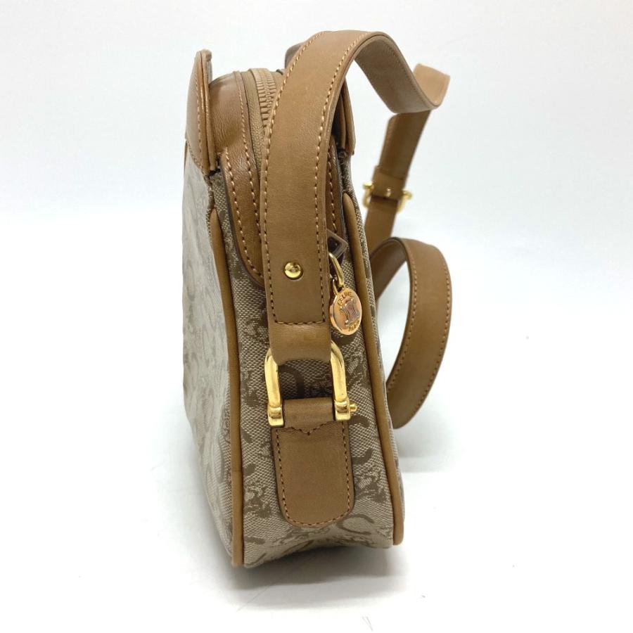 CELINE セリーヌ Cマカダム ショルダーバック カバン バック 肩掛けバック 斜め掛けバック ショルダーバッグ ベージュ レディース【中古】 | CELINE | 02