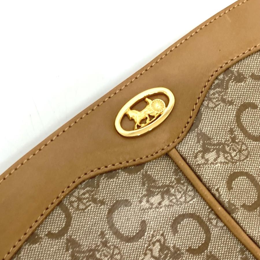 CELINE セリーヌ Cマカダム ショルダーバック カバン バック 肩掛けバック 斜め掛けバック ショルダーバッグ ベージュ レディース【中古】 | CELINE | 08