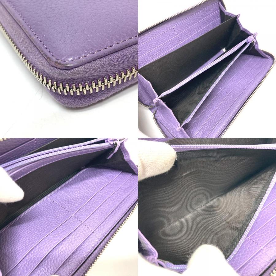 GUCCI グッチ 307984 バンブータッセル ラウンドファスナー 長財布 パープル レディース【中古】 | GUCCI | 08
