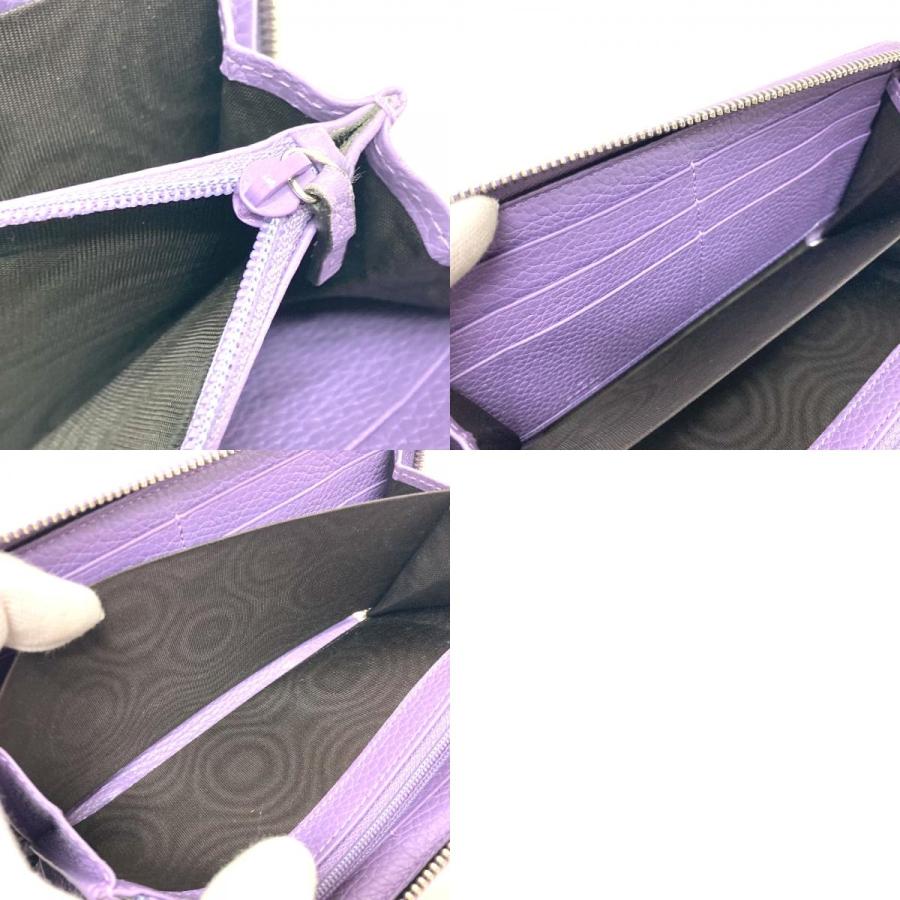 GUCCI グッチ 307984 バンブータッセル ラウンドファスナー 長財布 パープル レディース【中古】 | GUCCI | 09