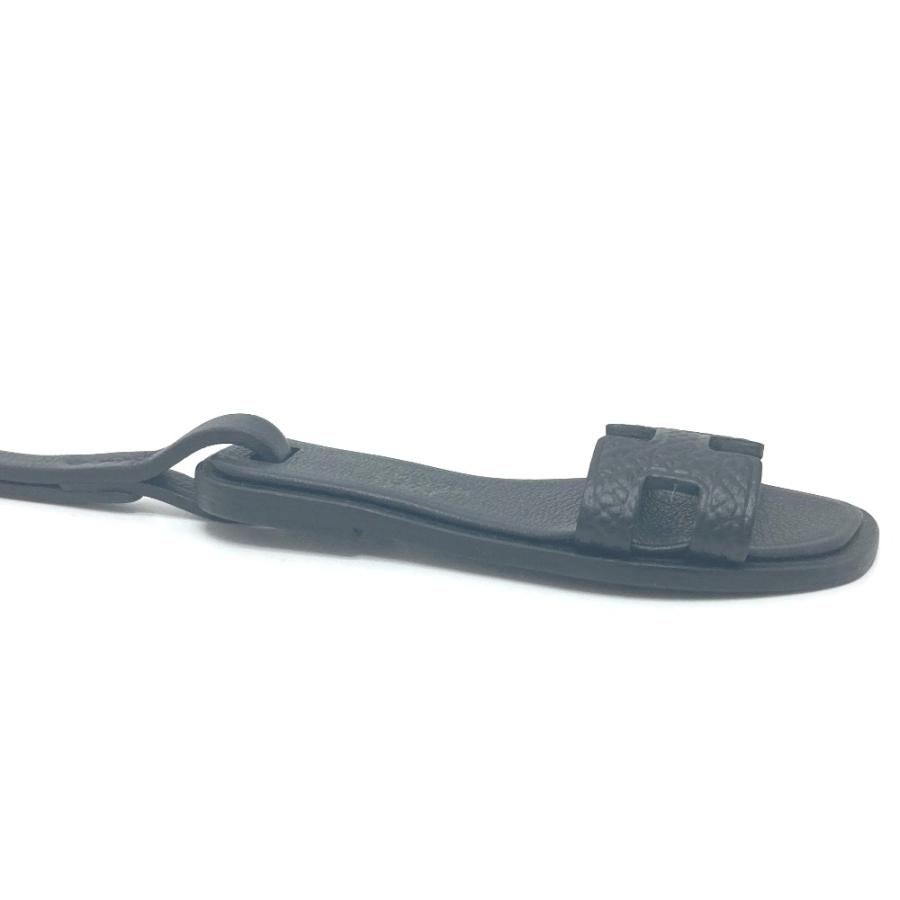 HERMES エルメス オランナノ ソーブラック カバン キーホルダー モノクローム  サンダル バッグチャーム ブラック レディース【中古】 | HERMES | 03