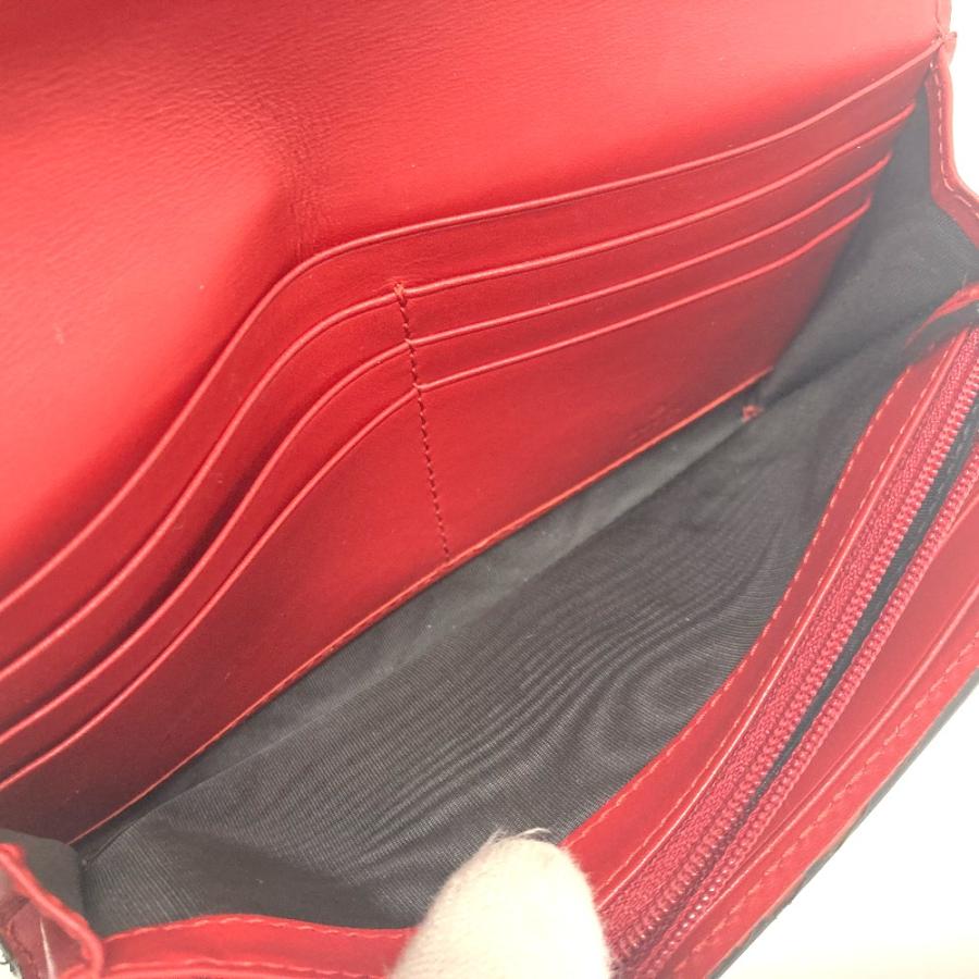 GUCCI グッチ 476084 シルヴィ コンチネンタル 二つ折り財布 ウォレット シェリーライン 長財布 レッド レディース【中古】 | GUCCI | 07