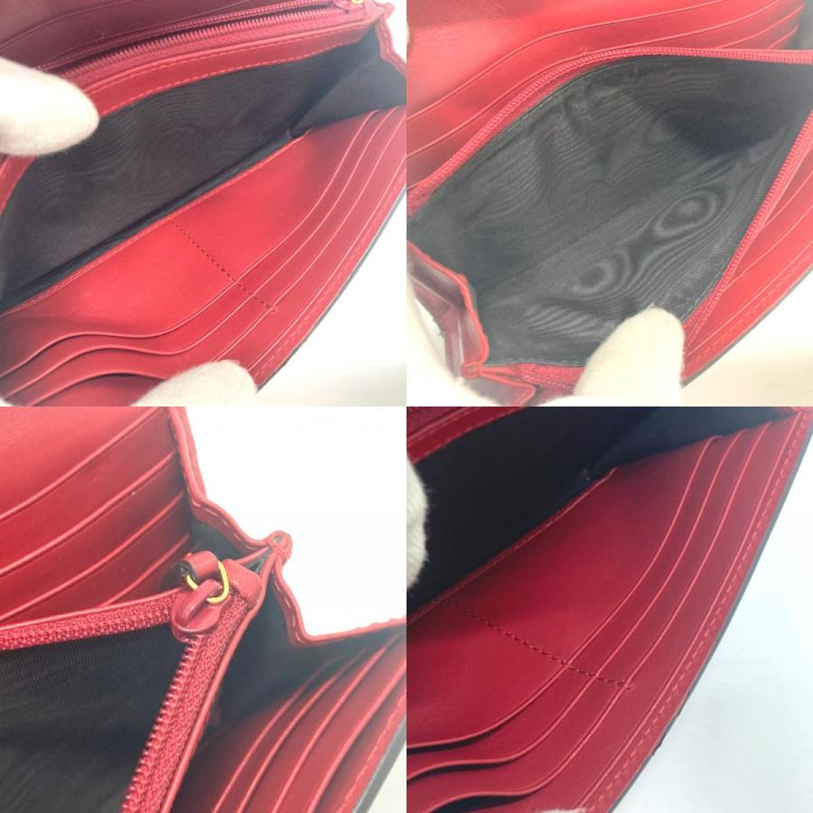 GUCCI グッチ 476084 シルヴィ コンチネンタル 二つ折り財布 ウォレット シェリーライン 長財布 レッド レディース【中古】 | GUCCI | 08