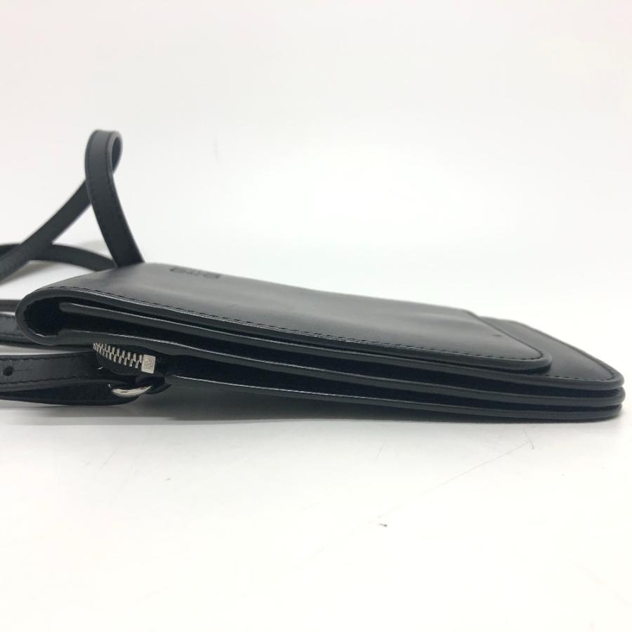 LOEWE ロエベ ロゴ ガゼットフラット クロスボディ ポシェット ショルダーバッグ ブラック レディース【中古】 | LOEWE | 05