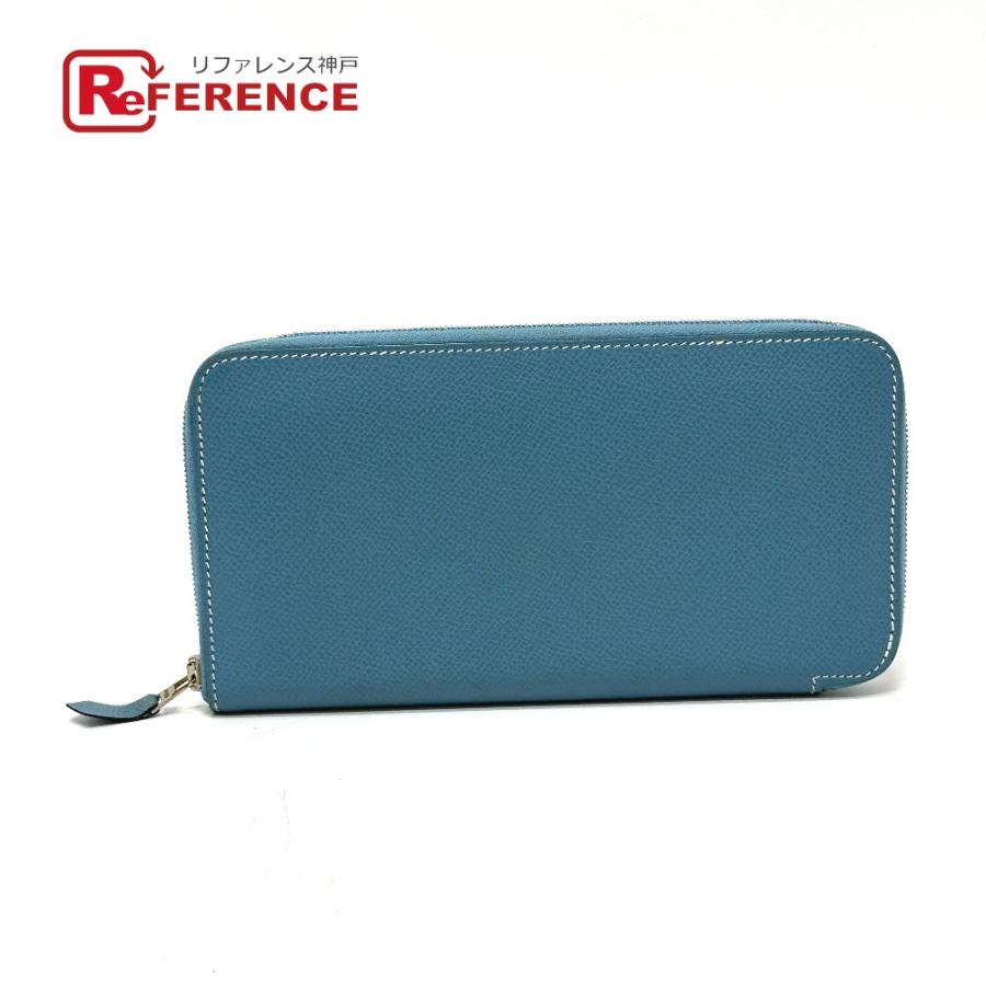 HERMES エルメス アザップロング クラシック ラウンド 財布 ロングウォレット 長財布 ブルージーン レディース【中古】 | HERMES