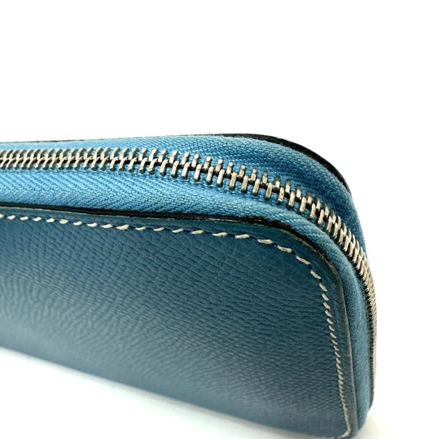 HERMES エルメス アザップロング クラシック ラウンド 財布 ロングウォレット 長財布 ブルージーン レディース【中古】 | HERMES | 05