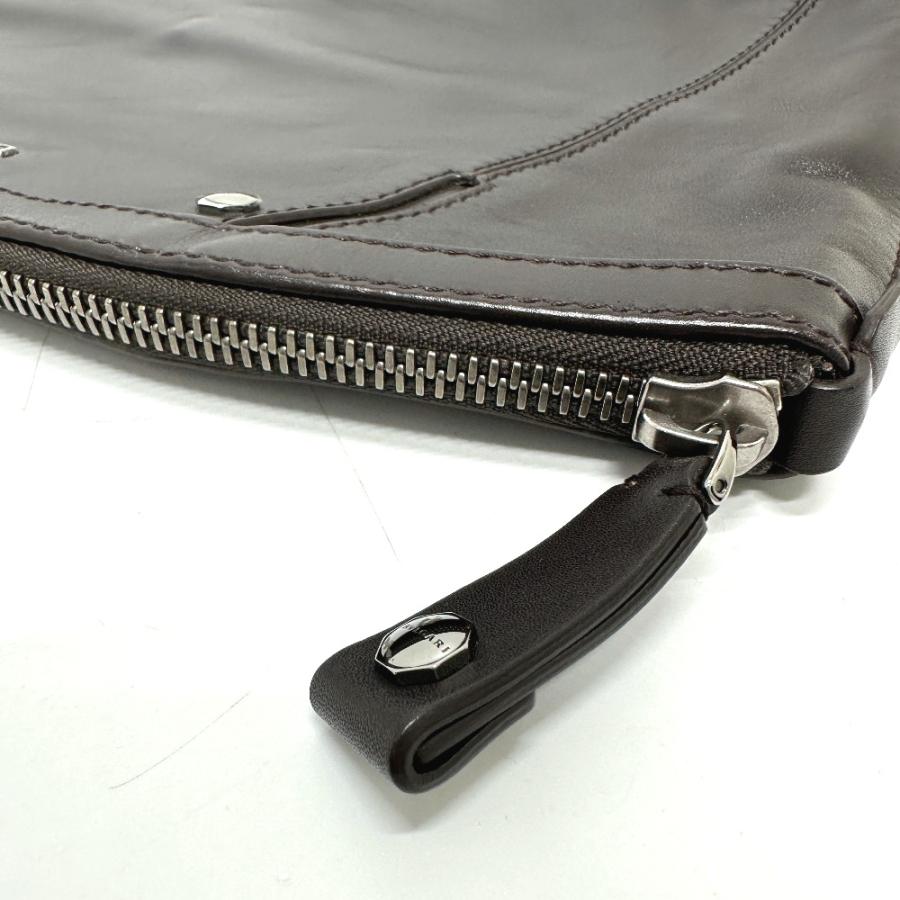 BVLGARI ブルガリ ロゴ カバン セカンドバッグ クラッチバッグ ブラウン メンズ【中古】 | BVLGARI | 06