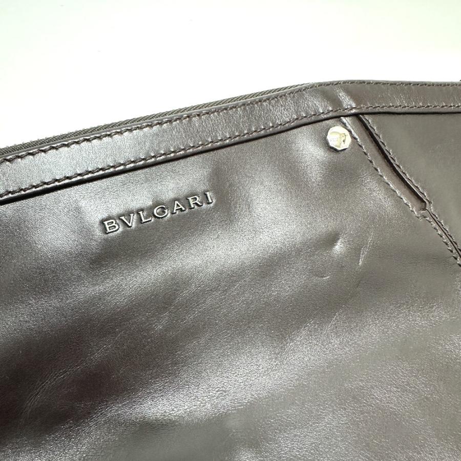 BVLGARI ブルガリ ロゴ カバン セカンドバッグ クラッチバッグ ブラウン メンズ【中古】 | BVLGARI | 07