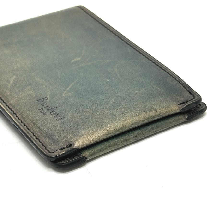 Berluti ベルルッティ ロゴ 2つ折り短財布 ミニウォレット 小物 コンパクト 2つ折り財布 ブルー系 メンズ【中古】 |  | 03