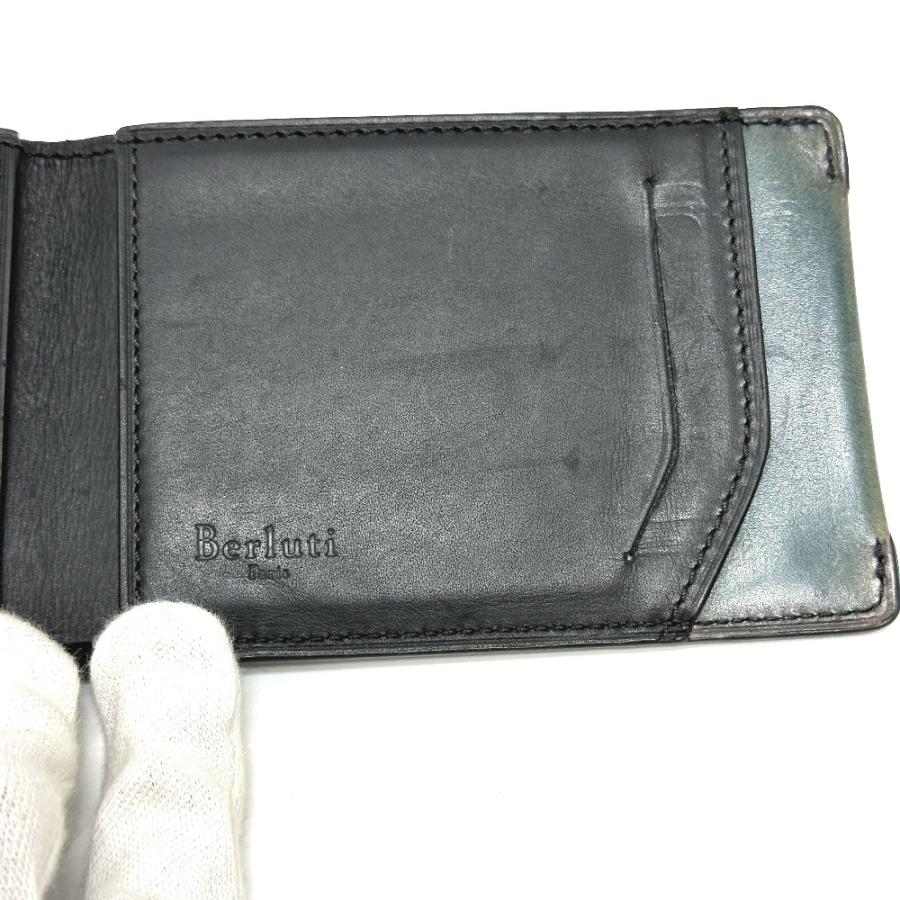 Berluti ベルルッティ ロゴ 2つ折り短財布 ミニウォレット 小物 コンパクト 2つ折り財布 ブルー系 メンズ【中古】 |  | 06