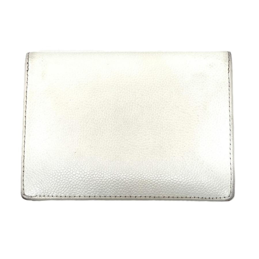 CHANEL シャネル ココマーク フラット フラップウォレット 小物 財布 ミニ財布 2つ折り財布 ホワイト レディース【中古】 | CHANEL | 01