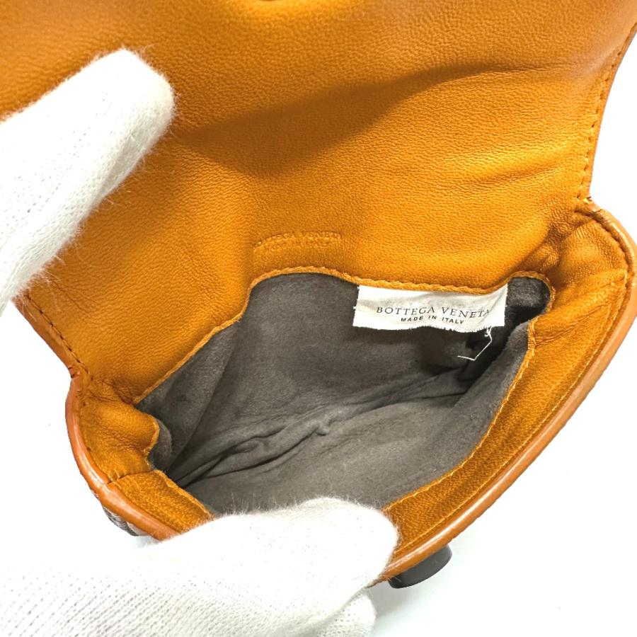 BOTTEGA VENETA ボッテガヴェネタ 型押し ターンロック 小物入れ 収納ポーチ ミニ ポーチ オレンジ レディース【中古】 |  | 06
