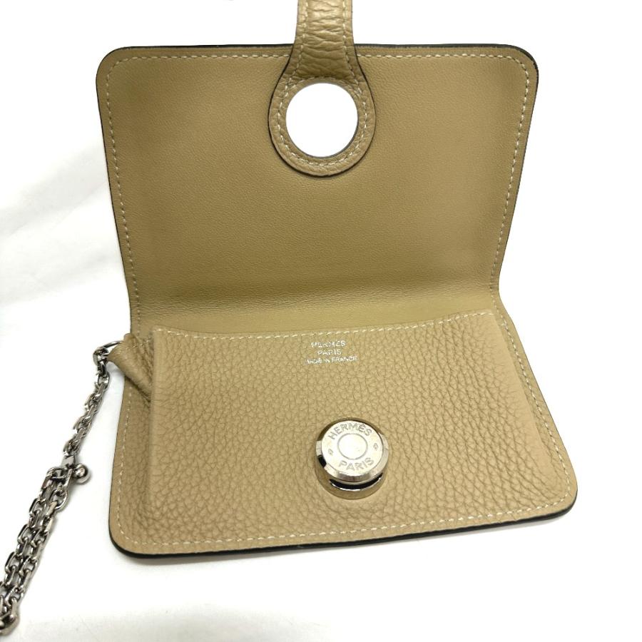 【美品】HERMES ドゴンコンパクト チェーン付 ケース HERMES エルメス ドゴン チェーン付き キーケース コインケース