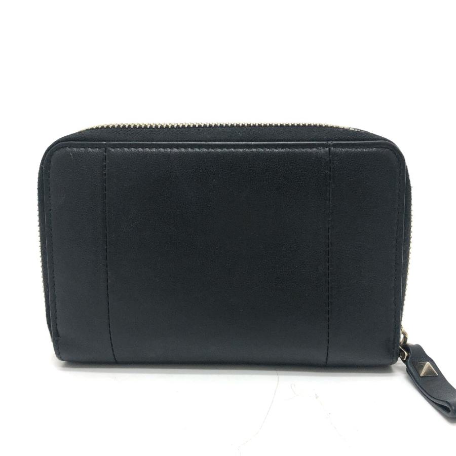 VALENTINO ヴァレンティノ Ｖロゴ 二つ折り財布 ミドルウォレット 小物 2つ折り財布 ブラック メンズ【中古】 | VALENTINO | 01