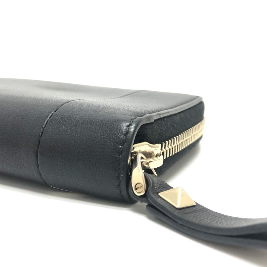 VALENTINO ヴァレンティノ Ｖロゴ 二つ折り財布 ミドルウォレット 小物 2つ折り財布 ブラック メンズ【中古】 | VALENTINO | 05