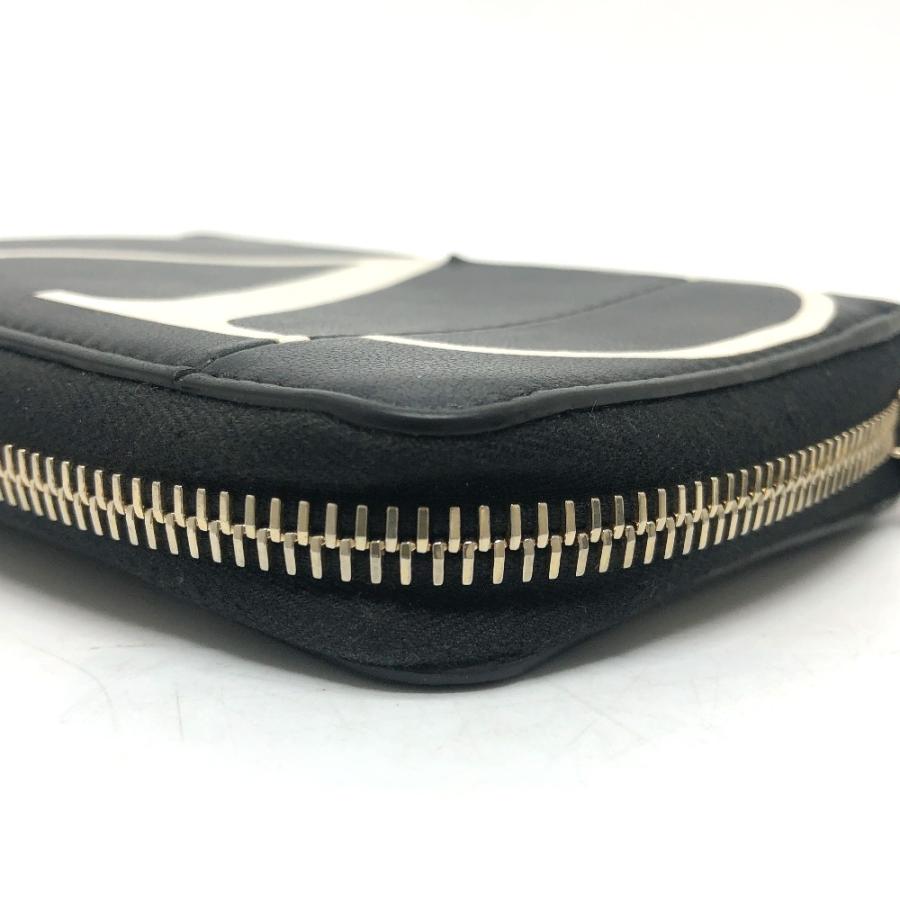 VALENTINO ヴァレンティノ Ｖロゴ 二つ折り財布 ミドルウォレット 小物 2つ折り財布 ブラック メンズ【中古】 | VALENTINO | 06