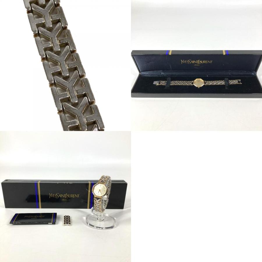 YVES SAINT LAURENT イヴ・サンローラン オクタゴン 腕時計 クォーツ シルバー レディース【中古】 | Yves Saint Laurent | 09
