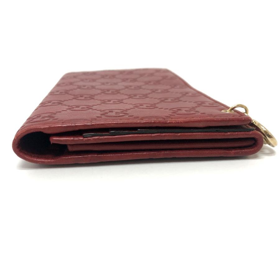 GUCCI グッチ 212109 GG シマライン 財布 ウォレット フラップ 長財布 レッド レディース【中古】 | GUCCI | 03