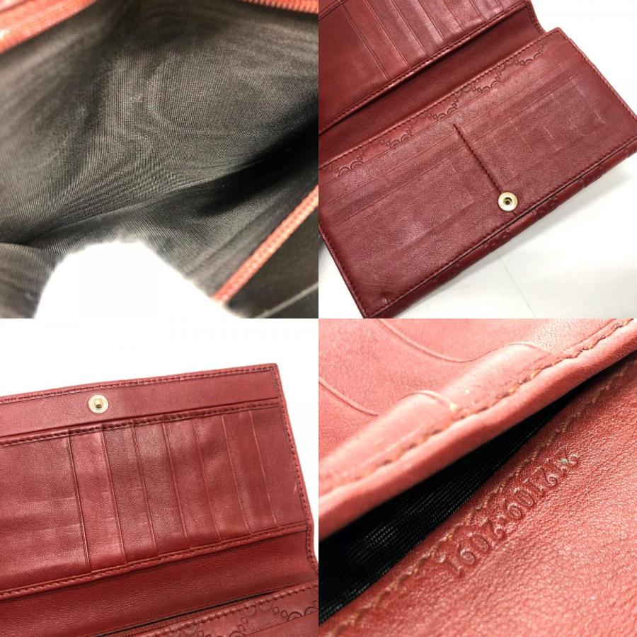 GUCCI グッチ 212109 GG シマライン 財布 ウォレット フラップ 長財布 レッド レディース【中古】 | GUCCI | 07