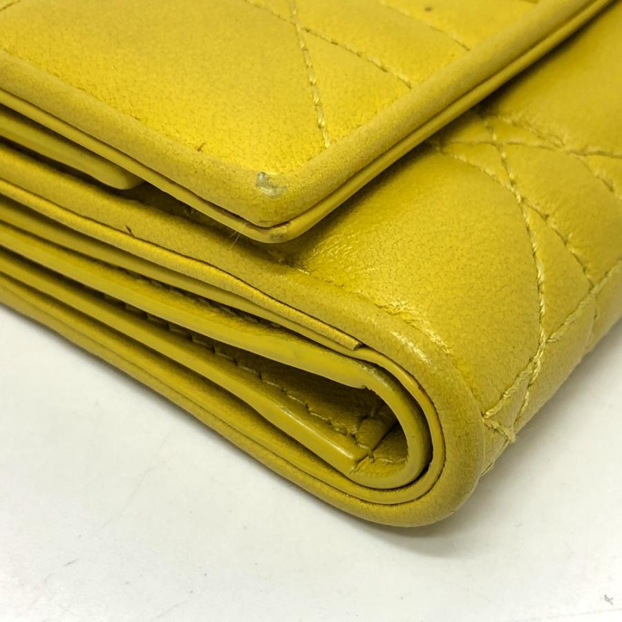 Dior ディオール レディディオール カナージュ ロータスウォレット コンパクトウォレット 財布 ウォレット 3つ折り財布 イエロー【中古】 |  | 05