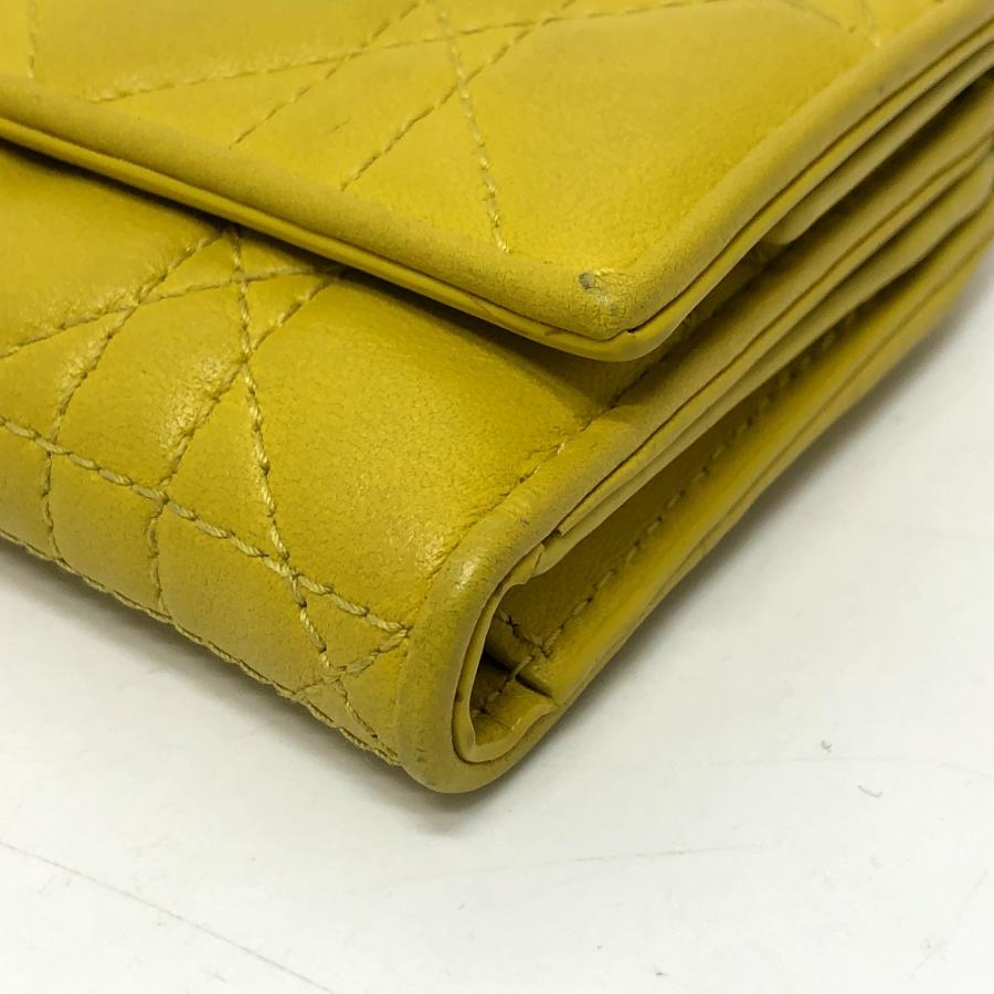 Dior ディオール レディディオール カナージュ ロータスウォレット コンパクトウォレット 財布 ウォレット 3つ折り財布 イエロー【中古】 |  | 06