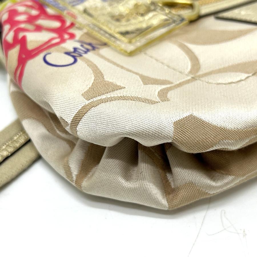 COACH コーチ F20761 ポピーデイジー フローラル アップリケ シグネチャー カバン バッグ 斜め掛け ショルダーバッグ ベージュ 【中古】 | COACH | 04