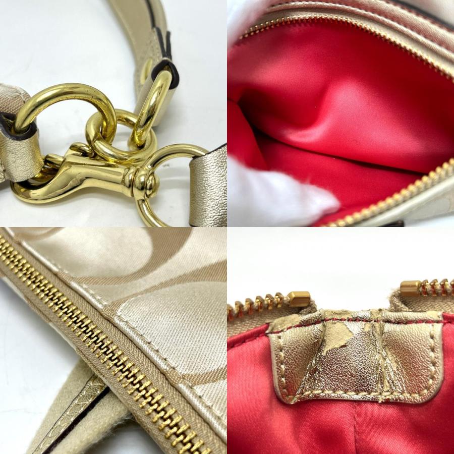 COACH コーチ F20761 ポピーデイジー フローラル アップリケ シグネチャー カバン バッグ 斜め掛け ショルダーバッグ ベージュ 【中古】 | COACH | 07