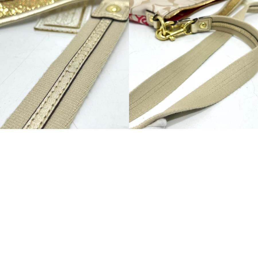 COACH コーチ F20761 ポピーデイジー フローラル アップリケ シグネチャー カバン バッグ 斜め掛け ショルダーバッグ ベージュ 【中古】 | COACH | 09