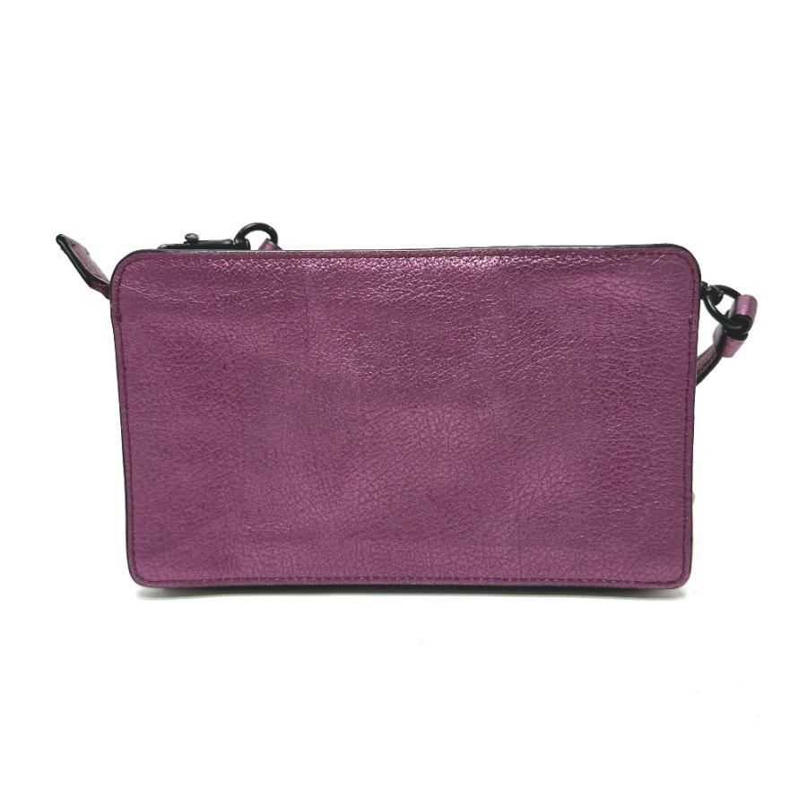 COACH コーチ 59958 ポップアップ  ウォレット メッセンジャーバック ショルダーバッグ パープル レディース【中古】 | COACH | 01