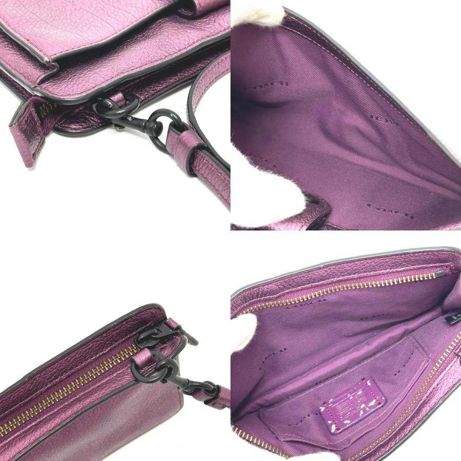 COACH コーチ 59958 ポップアップ  ウォレット メッセンジャーバック ショルダーバッグ パープル レディース【中古】 | COACH | 08