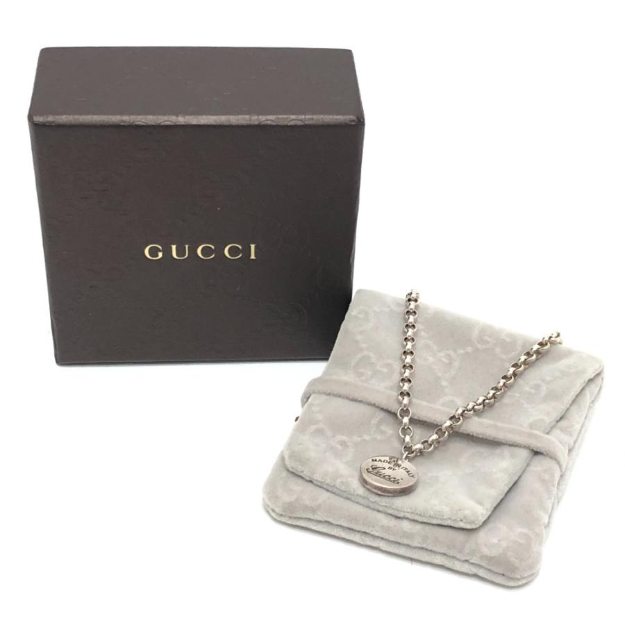 GUCCI 筆記体ロゴ  ネックレス GUCCI（グッチ） サークル ロゴ アクセサリー ペンダント 筆記体