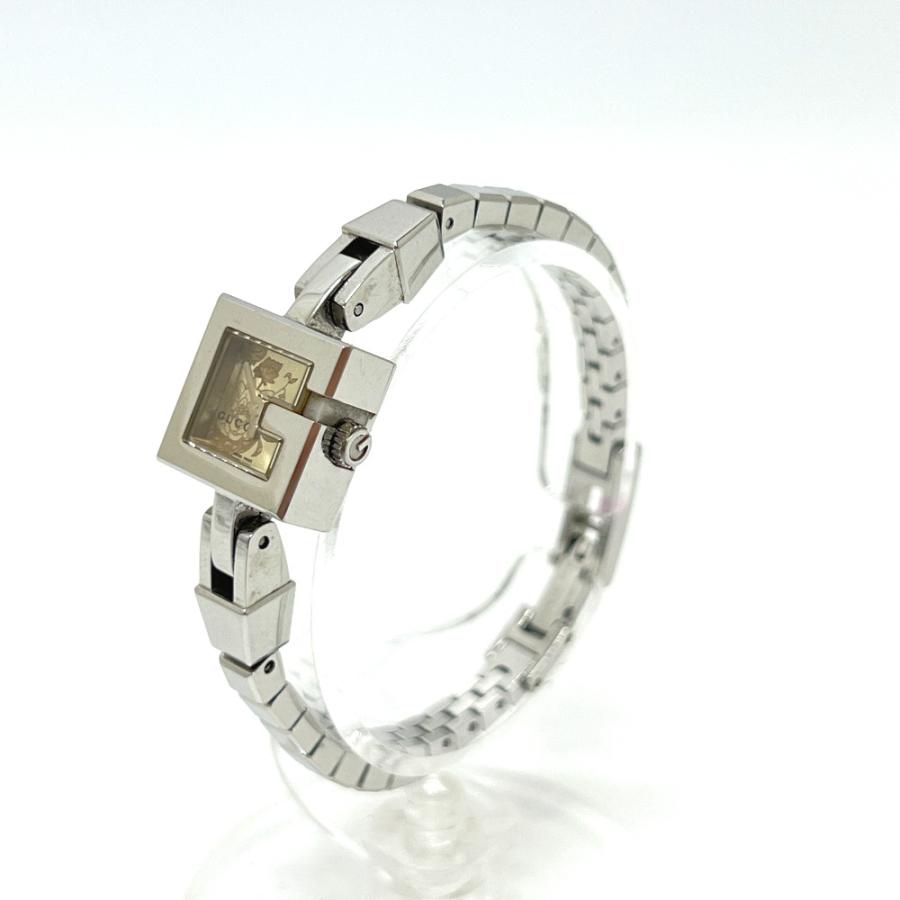 GUCCI グッチ 102 Gミニ スクエア チェーン クォーツ 腕時計 シルバー レディース【中古】 | GUCCI | 01