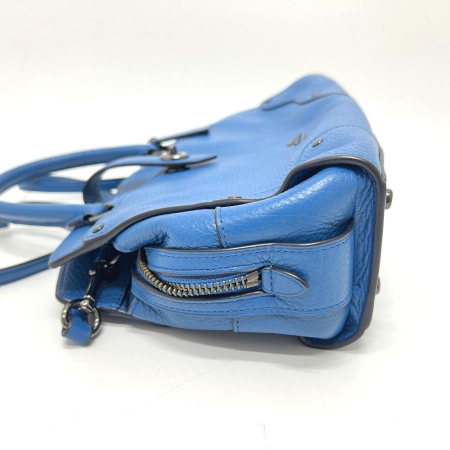 美品 COACH コーチ 37779 マーサーサッチェル24 2WAY カバン バッグ 斜め掛け ショルダーバッグ ハンドバッグ ブルー レディース【中古】 | COACH | 04