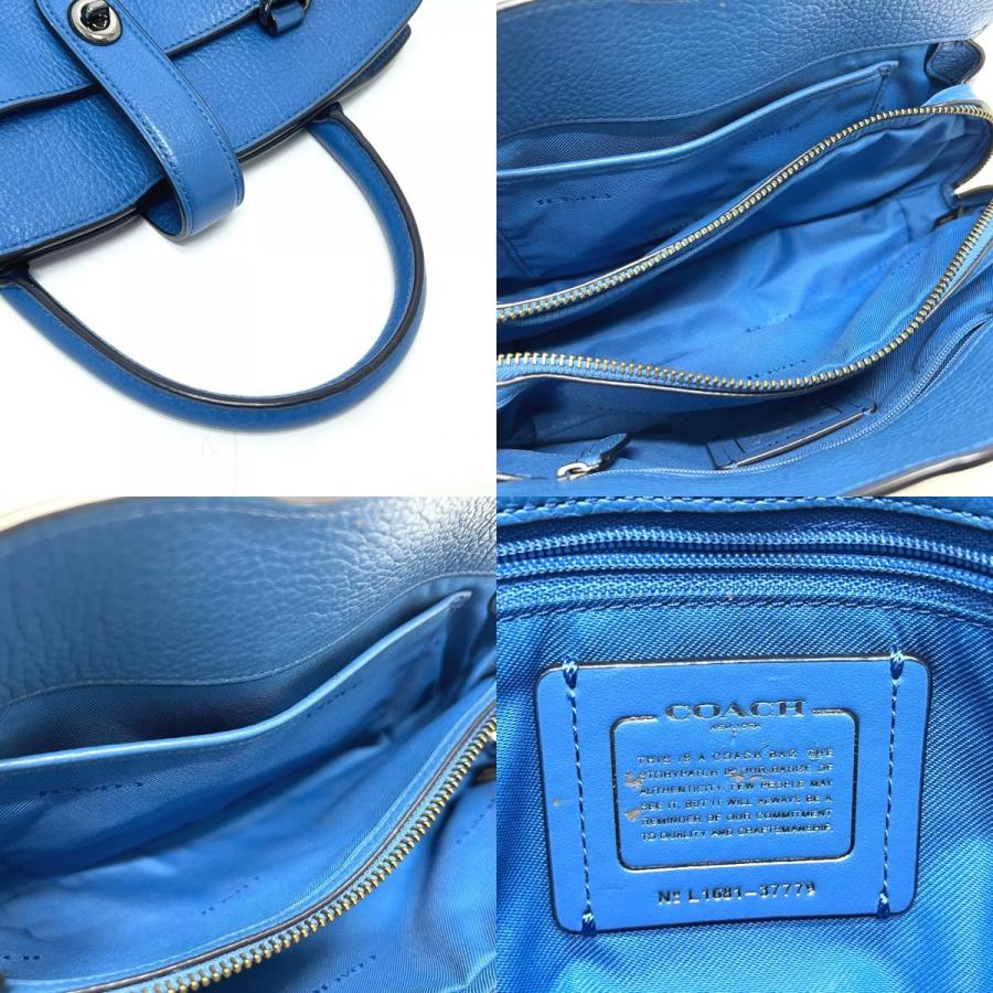 美品 COACH コーチ 37779 マーサーサッチェル24 2WAY カバン バッグ 斜め掛け ショルダーバッグ ハンドバッグ ブルー レディース【中古】 | COACH | 08