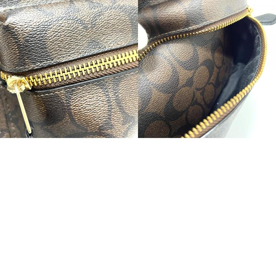 COACH コーチ F32200 チャーリー シグネチャー バックパック カバン バッグ リュック リュックサック ブラウン レディース【中古】 | COACH | 09