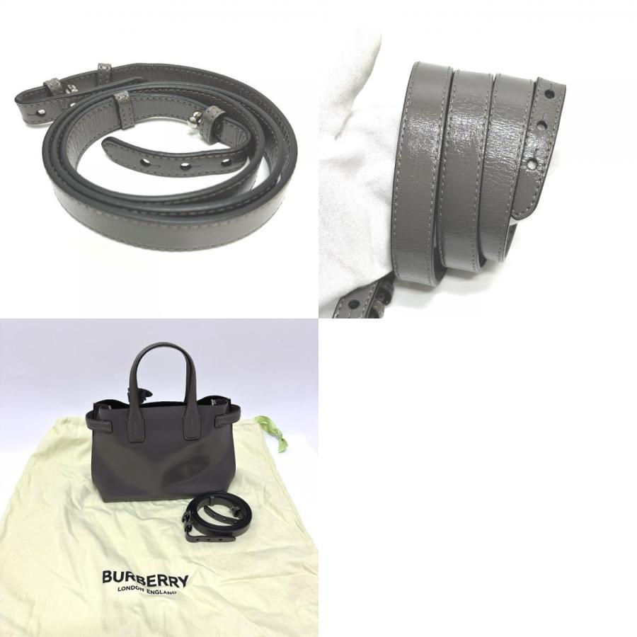 BURBERRY バーバリー 105054A1209 ソフトバナー 2WAY ショルダーバッグ ハンドバッグ グレー レディース【中古】 | BURBERRY | 09