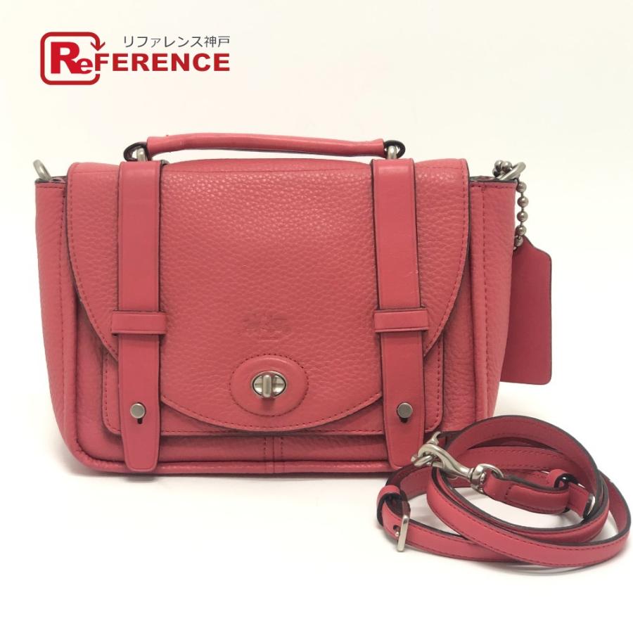 COACH コーチ 32262 ミニ ブルックリン 2WAY カバン ハンドバッグ 斜め掛け ブリーカー ショルダーバッグ ピンク レディース【中古】 | COACH