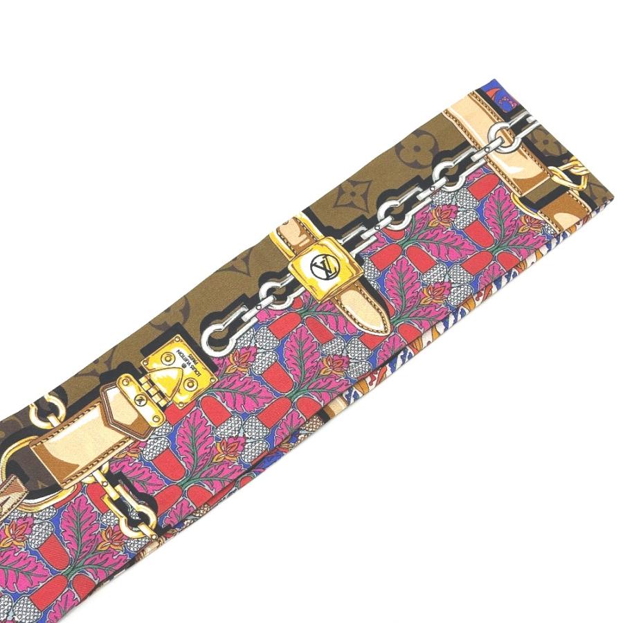 LOUIS VUITTON ルイヴィトン M76104 バンドー・コンフィデンシャル ガーデン バンドースカーフ スカーフ ブラウン レディース【中古】 | LOUIS VUITTON | 03