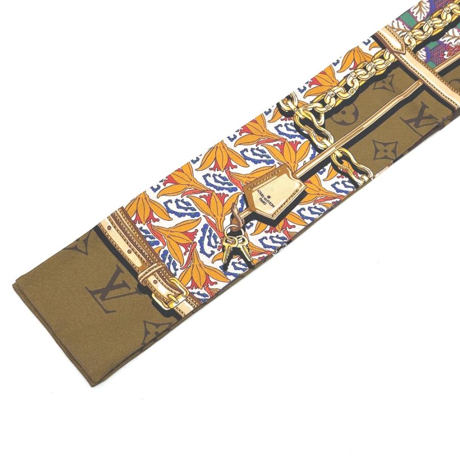 LOUIS VUITTON ルイヴィトン M76104 バンドー・コンフィデンシャル ガーデン バンドースカーフ スカーフ ブラウン レディース【中古】 | LOUIS VUITTON | 04
