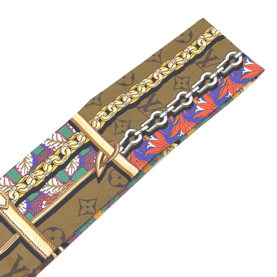 LOUIS VUITTON ルイヴィトン M76104 バンドー・コンフィデンシャル ガーデン バンドースカーフ スカーフ ブラウン レディース【中古】 | LOUIS VUITTON | 05