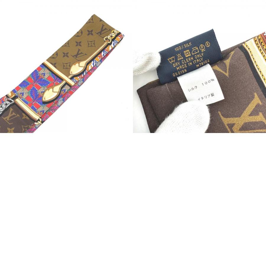 LOUIS VUITTON ルイヴィトン M76104 バンドー・コンフィデンシャル ガーデン バンドースカーフ スカーフ ブラウン レディース【中古】 | LOUIS VUITTON | 09