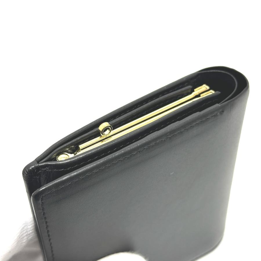 未使用 OMEGA オメガ ロゴ がま口 短財布 コンパクトウォレット ミニウォレット 2つ折り財布 ブラック メンズ【中古】 | OMEGA | 06
