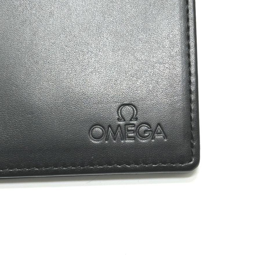 未使用 OMEGA オメガ ロゴ がま口 短財布 コンパクトウォレット ミニウォレット 2つ折り財布 ブラック メンズ【中古】 | OMEGA | 08