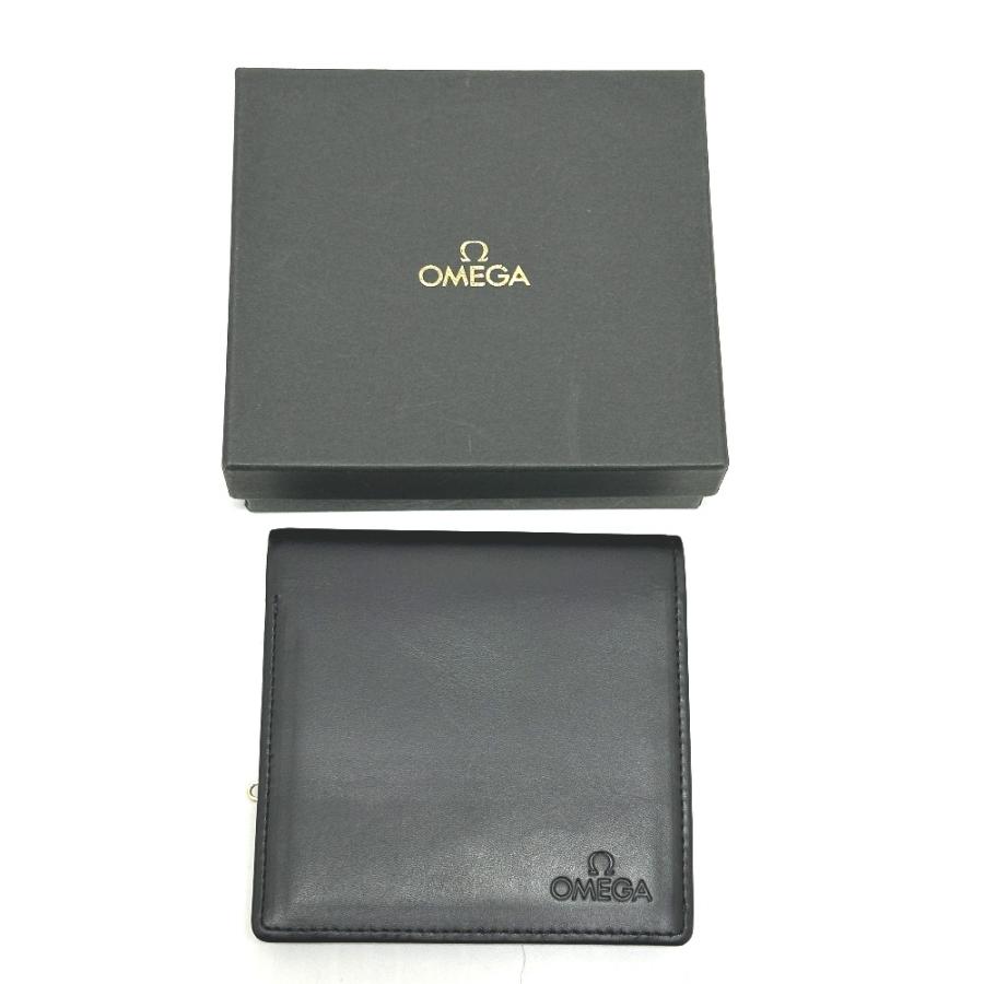 未使用 OMEGA オメガ ロゴ がま口 短財布 コンパクトウォレット ミニウォレット 2つ折り財布 ブラック メンズ【中古】 | OMEGA | 09