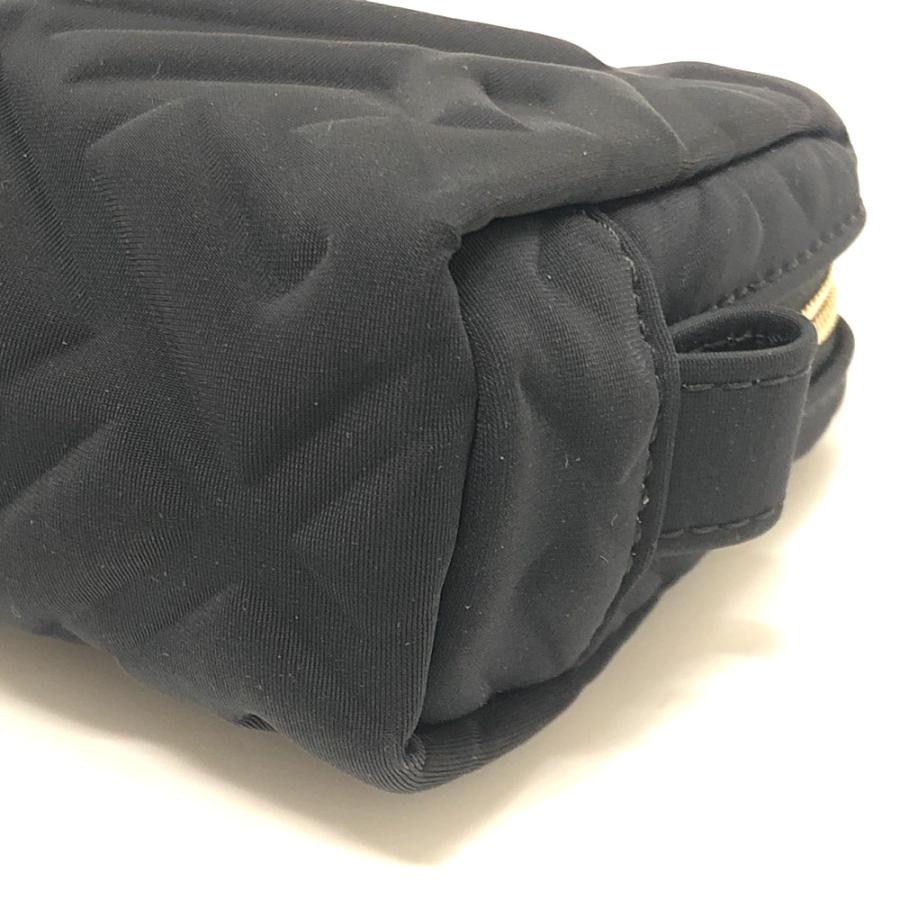 FENDI フェンディ 8N0179 FF ロゴ ズッカ エンボス メイクポーチ 化粧ポーチ ポーチ 小物入れ 化粧ポーチ ブラック レディース【中古】 | FENDI | 07
