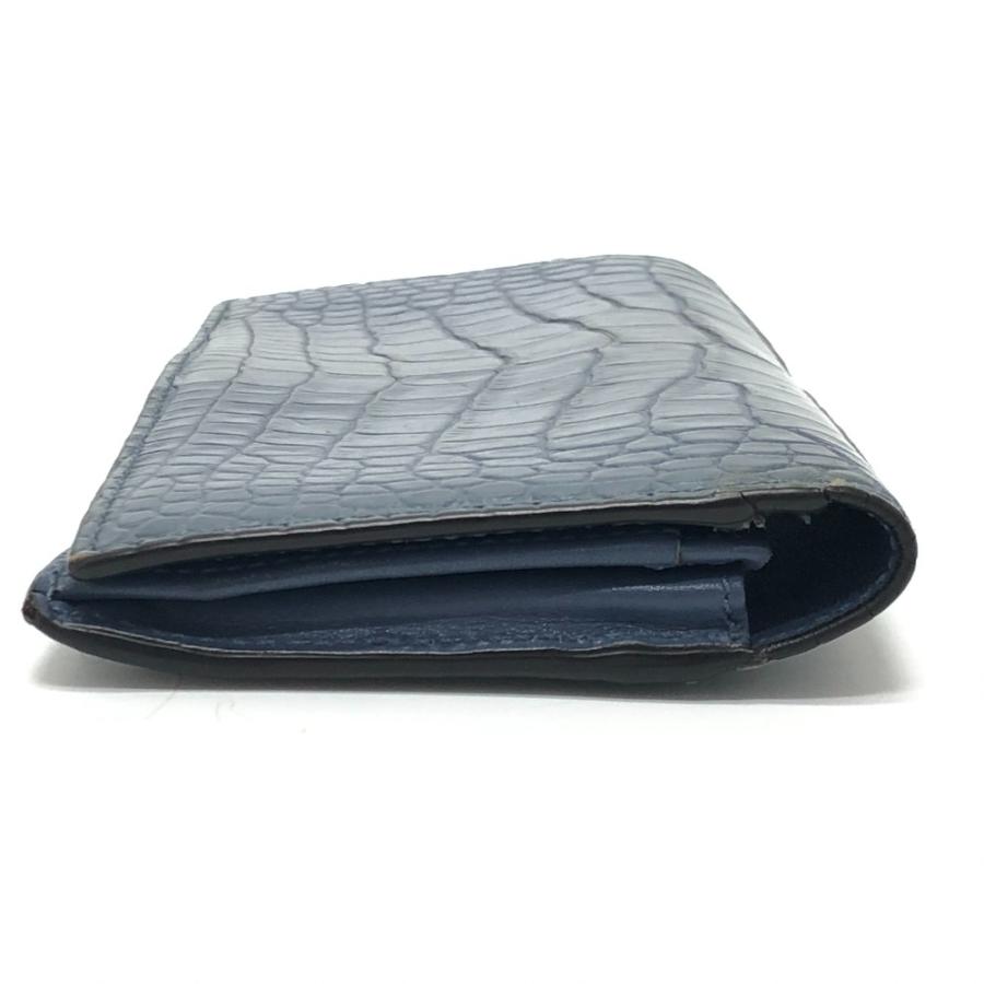 GUCCI グッチ 203887 ロングウォレット 2つ折り 財布 ウォレット 小物 長財布 クロコダイル ブルー メンズ【中古】 | GUCCI | 02