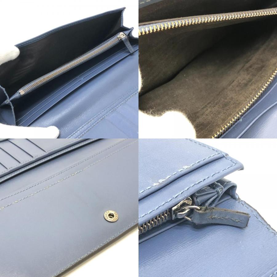 GUCCI グッチ 203887 ロングウォレット 2つ折り 財布 ウォレット 小物 長財布 クロコダイル ブルー メンズ【中古】 | GUCCI | 08