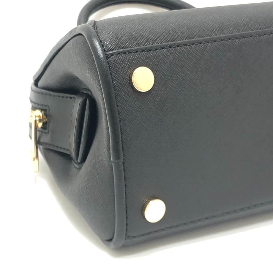 Michael Kors マイケルコース ロゴ カバン 2WAY 斜め掛け ショルダー CLEO サッチェル スモール ハンドバッグ ブラック レディース【中古】 | MICHAEL KORS | 06