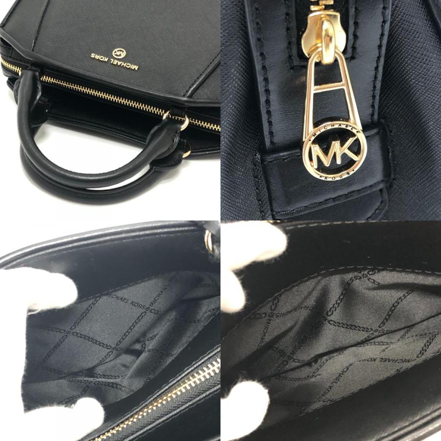 Michael Kors マイケルコース ロゴ カバン 2WAY 斜め掛け ショルダー CLEO サッチェル スモール ハンドバッグ ブラック レディース【中古】 | MICHAEL KORS | 07