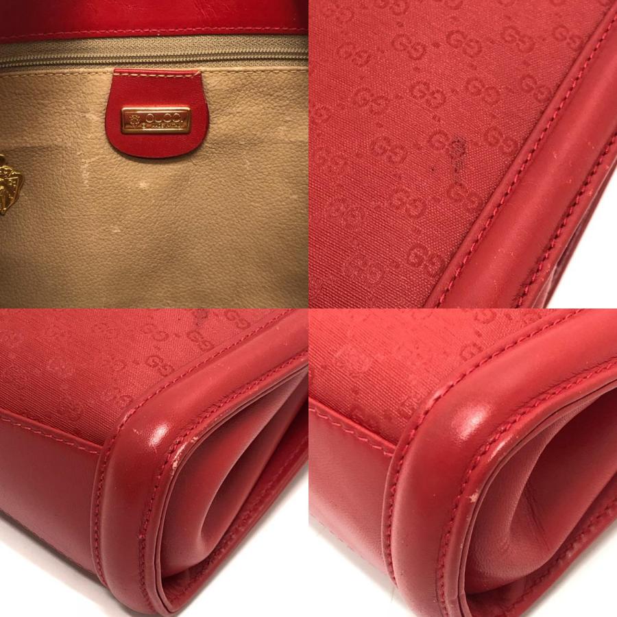 GUCCI グッチ 004-113-0364 GG柄 カバン 2WAY セカンドバッグ クラッチ オールドグッチ ショルダーバッグ レッド レディース【中古】 | GUCCI | 08